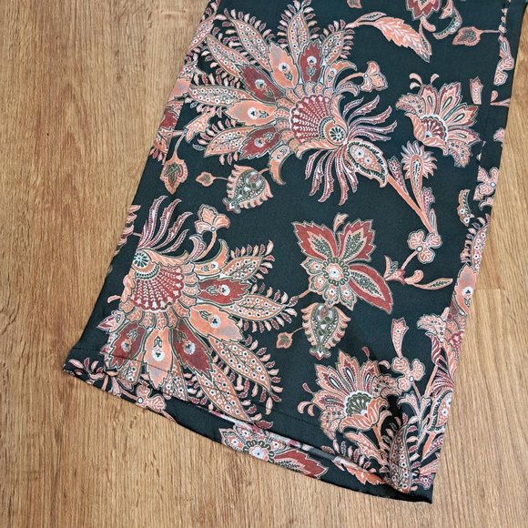 Diana Gallesi Brown and Black Paisely Palazzo Pant Misses 10 NWT - Picture 3 of 7